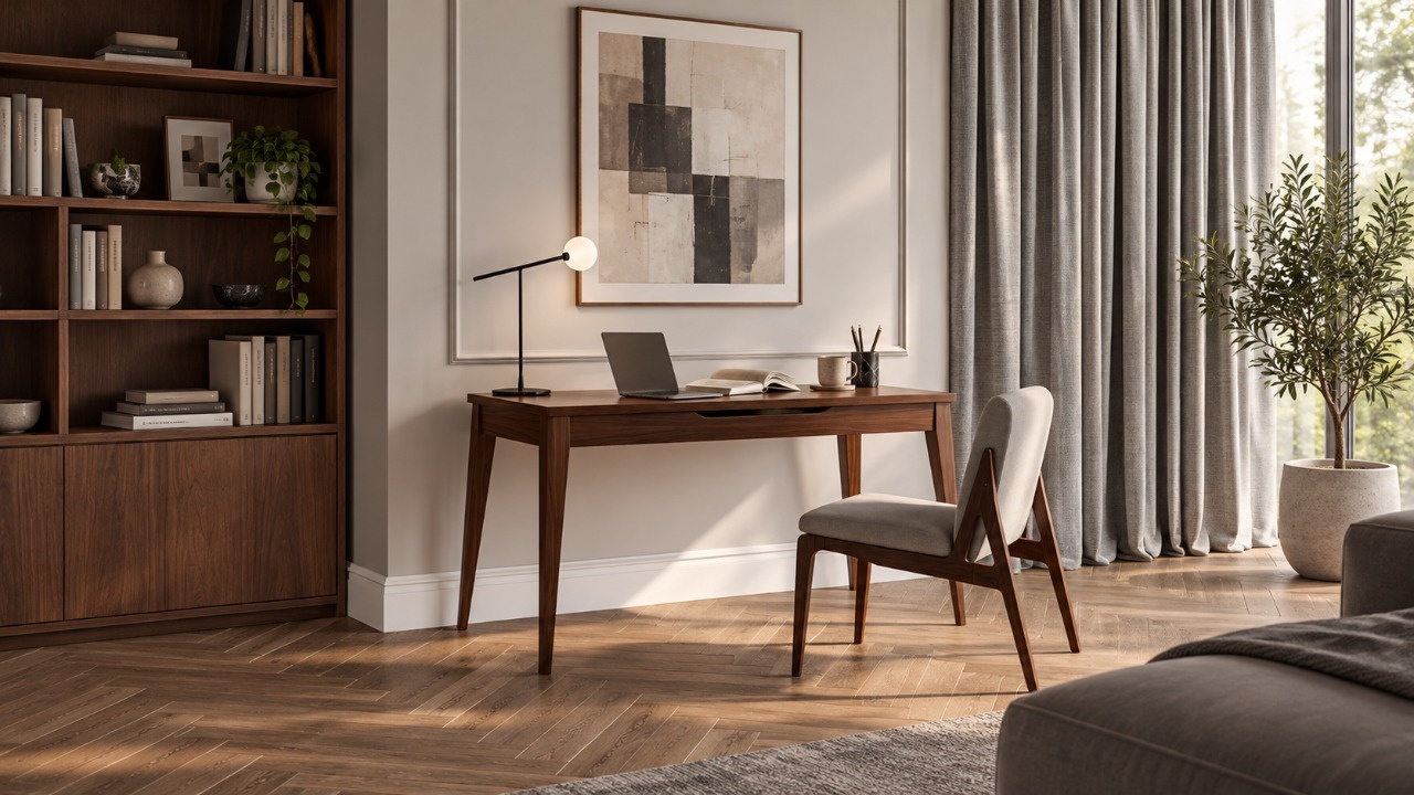 интерьер с дюрополимерным плинтусом QDecor